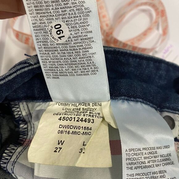 NWT Tommy Hilfiger Denim Sophie Low Rise Ripped Skinny Jeans - Picture 12 of 13